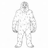 Yeti Abominable Colorare sketch template