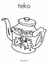 Coloring Teko Teapot Built California Usa sketch template