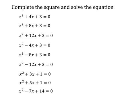 completing  square  solving quadratic equations variation theory