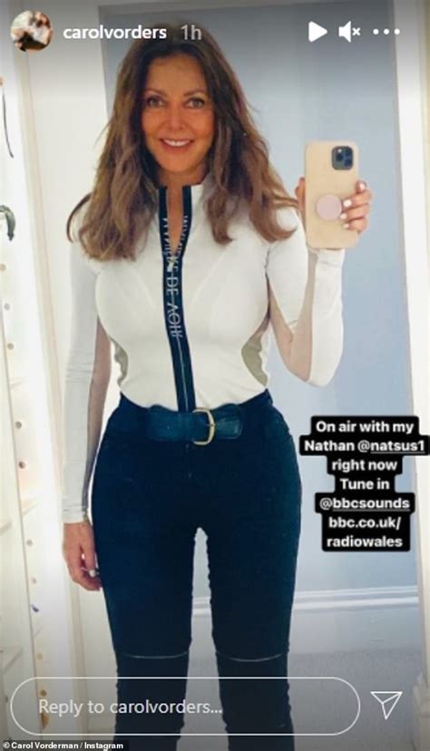 Carol Vorderman Flaunts Her Sensational Hourglass Figure In A Tight