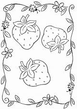 Strawberries Coloring Pages sketch template