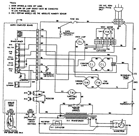 wiring schematic   whirlpool microwave hood combination model