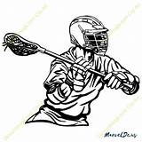 Lacrosse Clipart Coloring Pages Clip Player Stick Color Closeup Vector Printable Getcolorings Print Clipground Panda Close sketch template