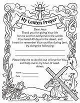 Lenten Prayer Coloring Printable Pages Prayers Print Catechism sketch template