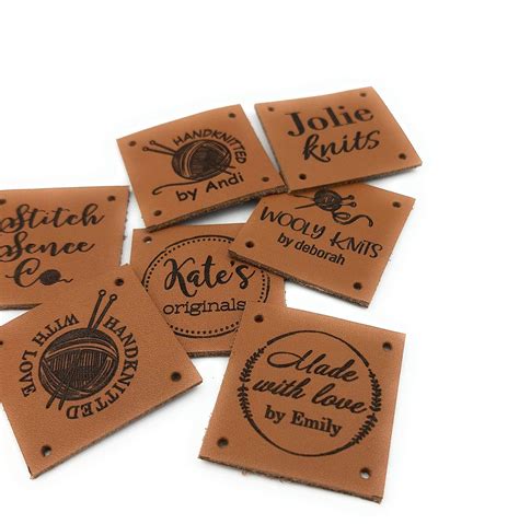 amazoncom custom leather sewing labels personalized leather labels handmade labels labels