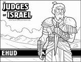 Coloring Bible Judges Israel Pages Ehud Sunday Judge Sheet School Kids Crafts Children Para Lessons Jueces Biblia Sellfy Craft Activity sketch template