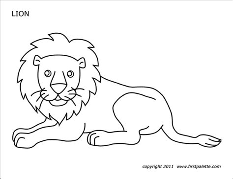 lion  printable templates coloring pages firstpalettecom