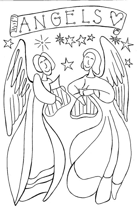 angel printable coloring pages