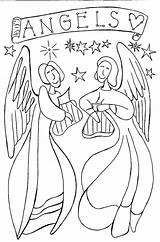 Coloring Pages Nativity Angel Angels Printable Print Christmas Color Colouring Sheets Wings Rocks Kids Jesus Comments Pdf Guardian Baby Choose sketch template