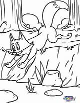 Coloring Woods Pages Getcolorings Fox Playing sketch template