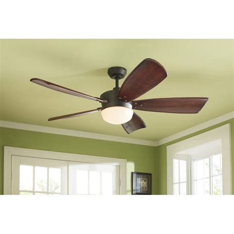 harbor breeze saratoga   oil rubbed bronze indoor ceiling fan  light  remote  blade