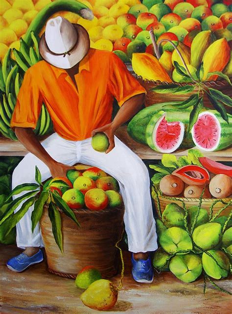 manuel the caribbean fruit vendor by dominica alcantara caribbean art