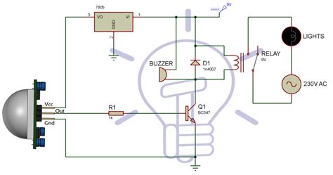 pir sensor light wiring diagram