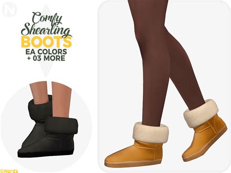 comfy shearling boots  sims  cc shoes