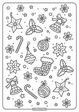Coloring Pages Adult Easy Christmas sketch template