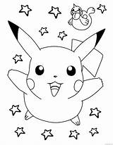 Coloring4free Pikachu sketch template
