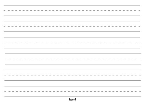 handwriting template dashed lines landscape  teachers perfect