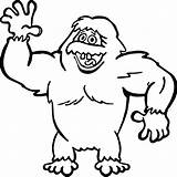 Abominable Snowman Getdrawings Yeti sketch template