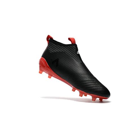 adidas ace  purecontrol laceless fg cleat black red white