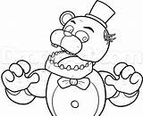 Fnaf Coloring Pages Phantom Freddy Getcolorings Lovely Draw sketch template