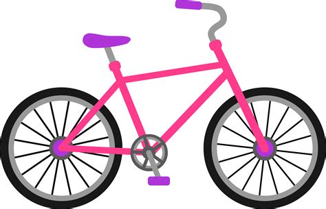 Pink And Purple Bicycle Free Clip Art Bike Silhouette Free Clip