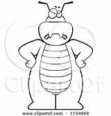 Angry Outlined Bug Clipart Cartoon Thoman Cory Coloring Vector 2021 sketch template