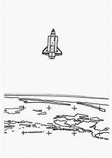 Shuttle Space Orbit Reaching Position Coloring Its sketch template