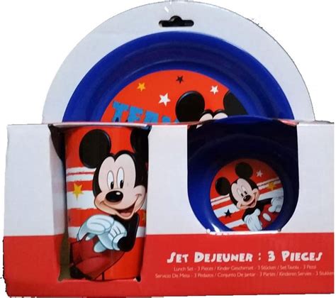 ontbijt lunch set mickey mouse disney kwaliteit babygold bolcom