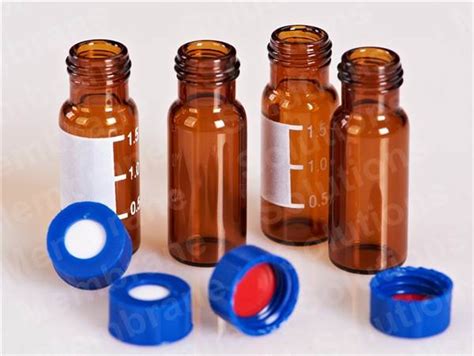 sample vials vials autosampler vial ptfe silicone septa membrane