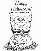 Halloween Pages Coloring Printable Spongebob Sponge Bob Getcolorings Color Getdrawings sketch template