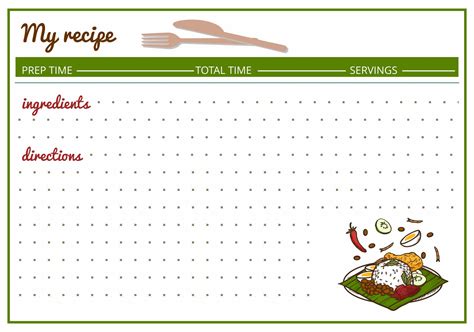 template recipe cards printable