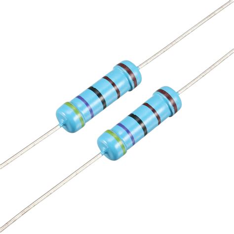 pcs  ohm   hole mounting color ring metal film resistor