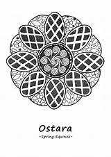 Ostara Sabbat Pagan Downloadable sketch template
