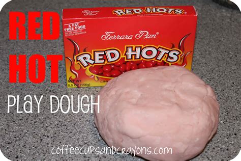 red hot play dough recipe coffee cups  crayons