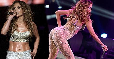 Jennifer Lopez Wears Nude Vajazzle Suit In Concert And Joins Britney