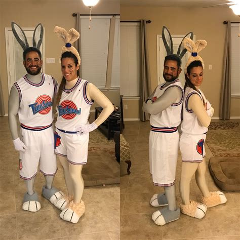 Adult Halloween Couple Costumes Space Jam Bugs Bunny And