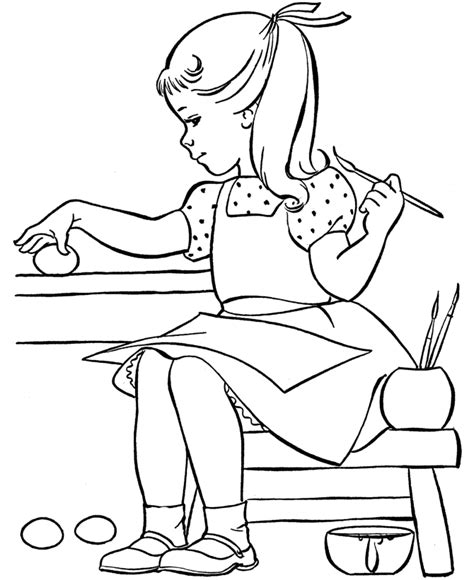 easter girl coloring pages clip art library