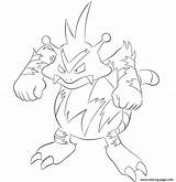 Pokemon Electabuzz Coloring Pages Printable Drawing Colouring Print Color Sheets sketch template