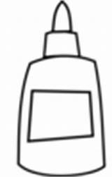 Glue Bottle Clipart Clip Blank Clker sketch template