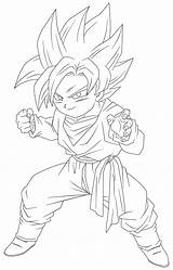 Goten Trunks Ssj Gotenks Goku Lineart Vegeta Saiyan Vicdbz Ssj2 Dbz Getdrawings sketch template