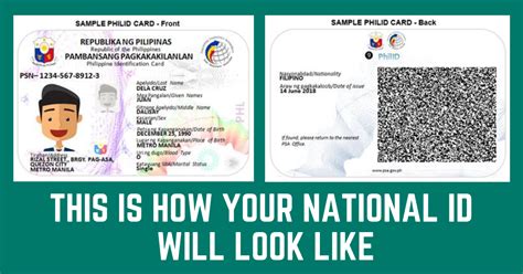 sample phil id national id   front