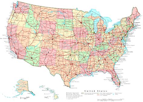 printable labeled map   united states  printable map