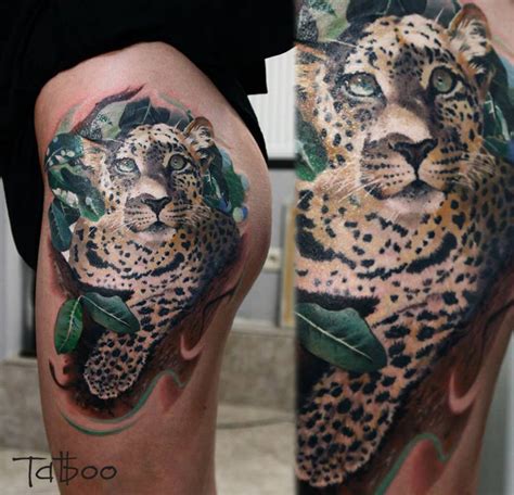 Realistic Leopard Hip Tattoo Best Tattoo Design Ideas