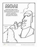 Coloring Moai Designlooter sketch template