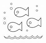 Coloring Fish Pages Outline Clipart Clip Cute Line Drawing Goldfish Simple Cliparts Template Fishies Sea Swimming Printable Swim Cartoon Little sketch template