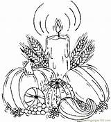 Harvest Candles Coloringpages101 Colorin sketch template