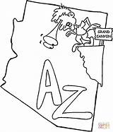 Arizona Coloring Pages Map State Canyon Grand Color Printable Osu Getcolorings Ohio Categories America North Flag sketch template