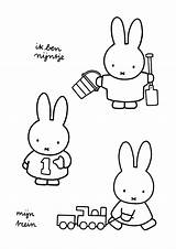 Miffy Coloring Pages Nijntje Tv Series Dick Bruna Gif Picgifs Coloringpages1001 Drawing Ballon sketch template