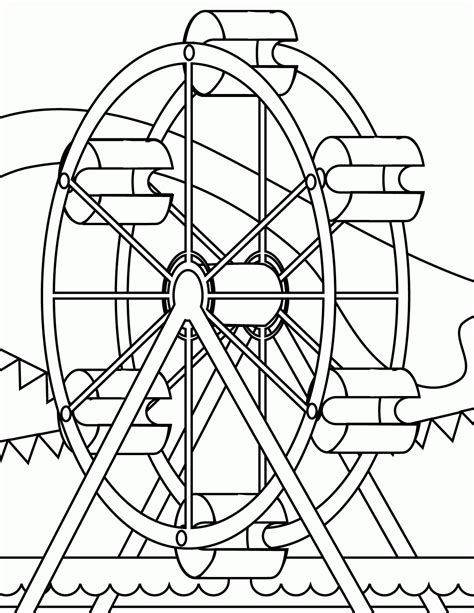 ferris wheel coloring page coloring home