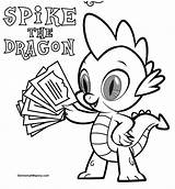 Spike Little Pony Coloring Cute Pages Play Online Gamesmylittlepony sketch template